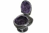 Amethyst Jewelry Box Geode On Stand - Gorgeous #78006-3